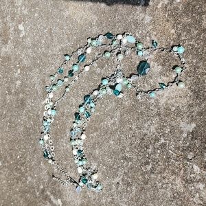 Leah Sophia blue long necklace